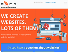 Tablet Screenshot of mcquillencreative.com